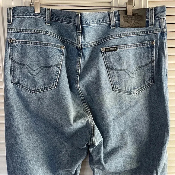 Harley Davidson Light Blue Jeans Men size 42x30 Made in USA - Picture 6 of 16